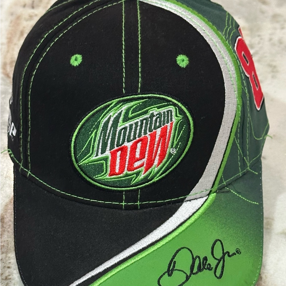 NASCAR Mountain Dew Amp Dale Earnhardt Jr 88 Mens Hat Adjustable Strap Back Cap